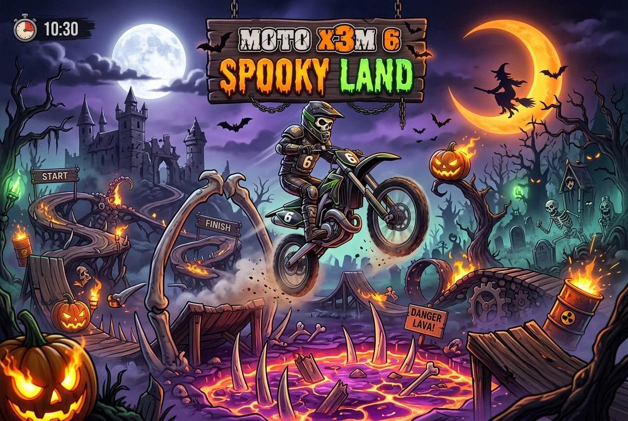 Moto X3M 6 Spooky Land